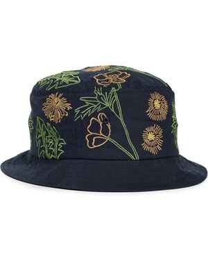 Universal Works X Flower Mountain Beach Hat - Black