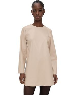 Le Bos Ophelia Faux Leather Mini Dress - Natural