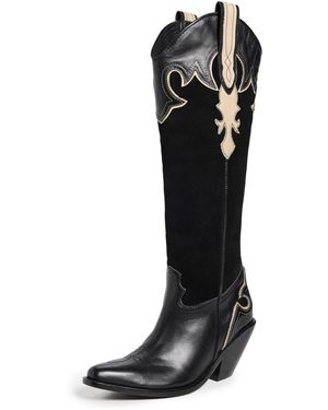 Johanna Ortiz Royal/ Sand Fortune Rider Boots - Black