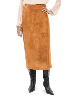 Hunter Bell Winona Suede Skirt - Orange