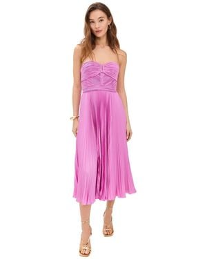 AMUR Juliett Midi Dress in Red | Lyst