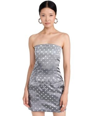 Dur Doux Dot Strapless Mini Dress - Black