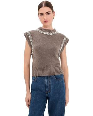 Jonathan Simkhai Embellished Joana Pulllover - Blue