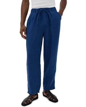 Bather Linen Leisure Pants - Blue