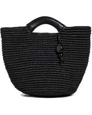 Hunting Season Large Woven Shopper Tote - Black