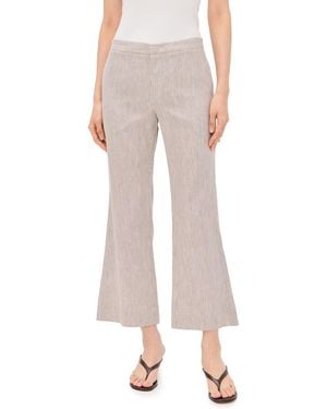 Vince Ticking Striped Crop Flare Trouser - White