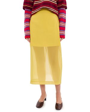 Le Bos Olivia Organza Skirt - Yellow