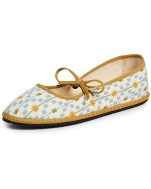 Vibi Venezia Brigitte Cotton Mary Janes - White