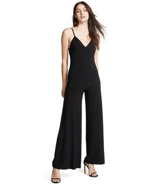 Norma Kamali Wide-leg Slip Jumpsuit, Black