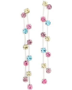 Kenneth Jay Lane Pastel Multi Colour Drop Earrings - White