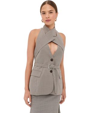 Monse Cross Lapel Vest Jacket - Multicolour