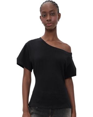 EB DENIM Elena Off Shoulder Tee - Black