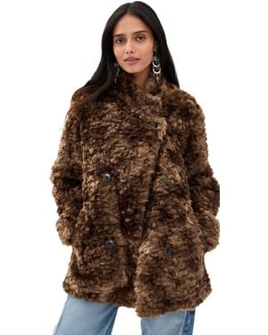 Isabel Marant Faux Fur Jya Coat - Brown