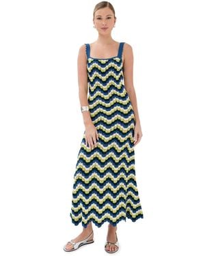 Escvdo Marea Crochet Maxi Dress - White