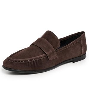 Black Suede Studio Arrow Loafers - Brown