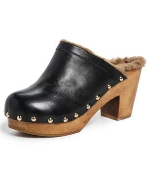 Beek Woodpecker Shearling Clogs - Black