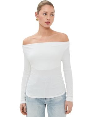 Le Bos Scarlet Off Shoulder Top - White