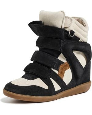 Isabel Marant Bekett Ring Wedge Sneakers - Black