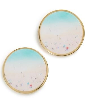 Lele Sadoughi X Malin Button Earrings - Multicolor