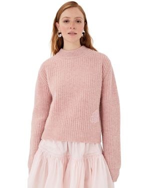 Cecilie Bahnsen Bega Pullover Fisherman Knit - Pink