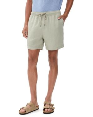 Onia Air Linen Pull-On Shorts 6 - Natural