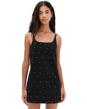 ALÉMAIS Simona Denim Mini Dress - Black