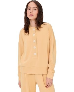 Varley Reena Button Front Sweatshirt - Orange