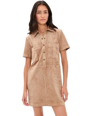 Z Supply Leone Faux Suede Dress - Multicolor