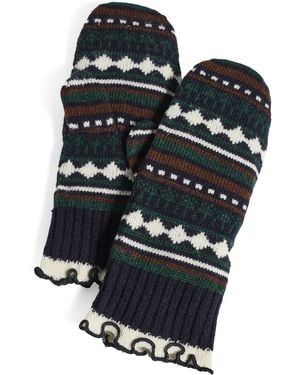 Sea Patton Knit Mittens - Black