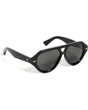 Bottega Veneta Dizzy Aviator Sunglasses - Black