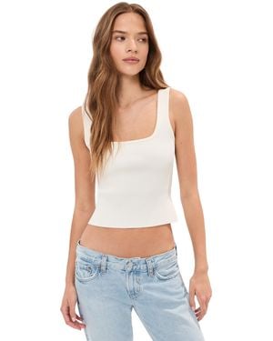 Le Bos Lucie Ringer Cropped Tank - White