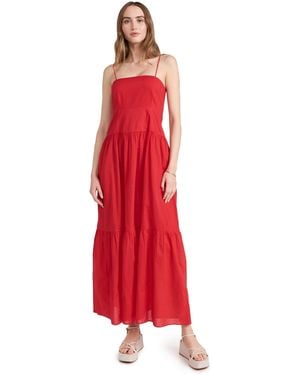 Playa Lucila Square Neck Dress - Red
