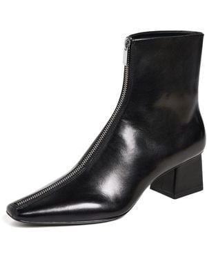 Jonathan Simkhai Ryder Leather Zip Front Boots - Black