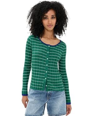 Alex Mill Cerise Ribbed Cardigan - Green