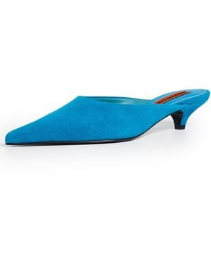 Simon Miller Suede Arrow Mules - Blue