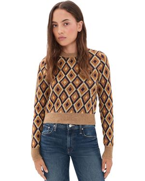 Mother The Crop Sweater - Blue