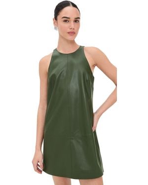 Le Bos Molly Faux Leather Dress - Green