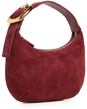 Madewell Suede Micro Buckle Hobo Bag - Red