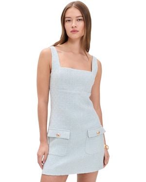 Endless Rose Square Neck Tweed Mini Dress - Black