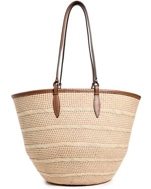 Hunting Season Iraca Basket Medium Tote - White