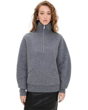 Helmut Lang Boiled Zip Sweater - Gray