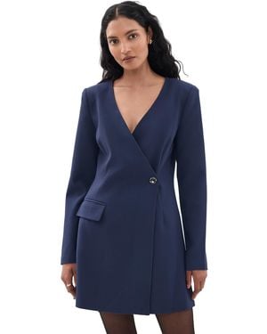 Black Halo Zenna Micro Mini Dress - Blue