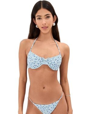 Solid & Striped X Summer I Turned Pretty The Lolita Bikini Top - Blue