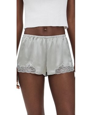 Only Hearts Silk Charmeuse Tap Shorts - White