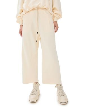 R13 Cropped Pleated Sweatpants - Natural