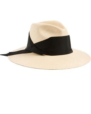 Freya Gardenia Straw Hat - Black