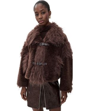UGG Xyla Faux Fur Jacket - Brown