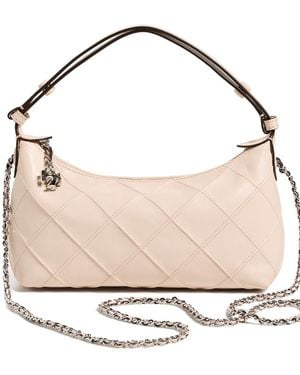Tory Burch Fleming Distressed Pouchette Shoulder Bag - Pink