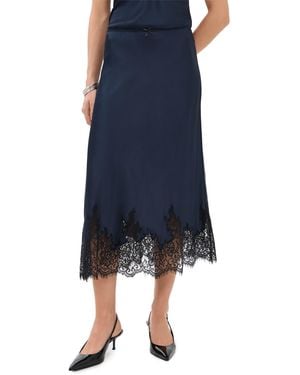 PAIGE Kelso Satin Skirt - Blue