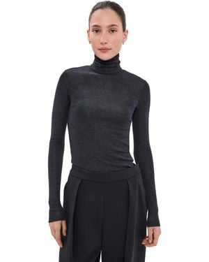 Rohe Fine Merino Turtle Neck Top - Black